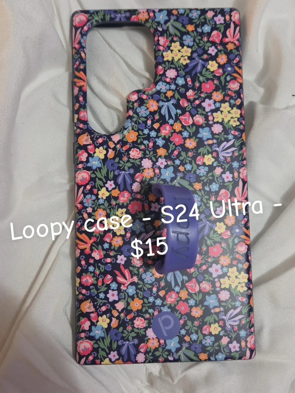 Loopy Case Floral Phone Case - Navy with Multicolor Flowers